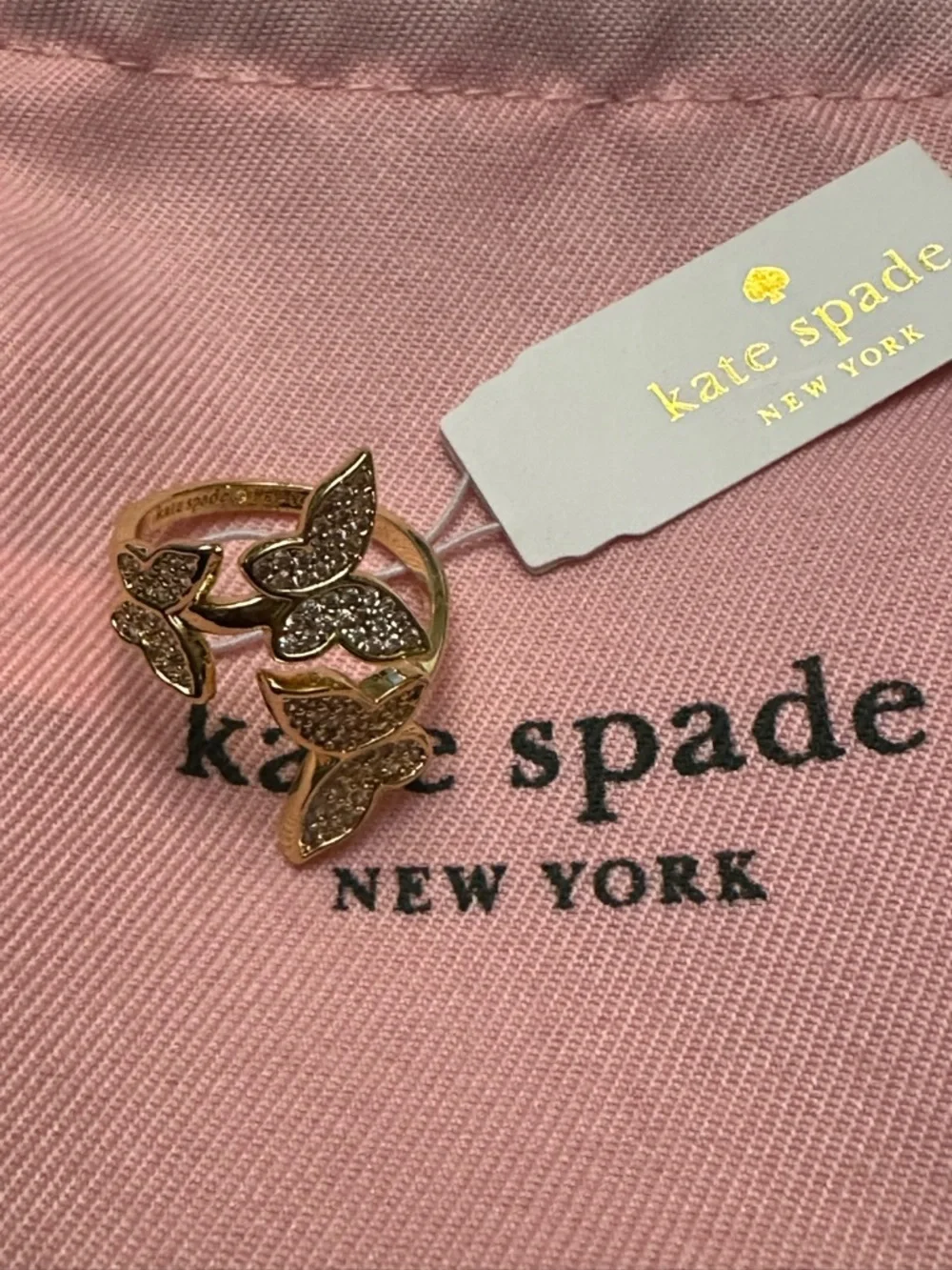 Kate spade butterfly ring size 8